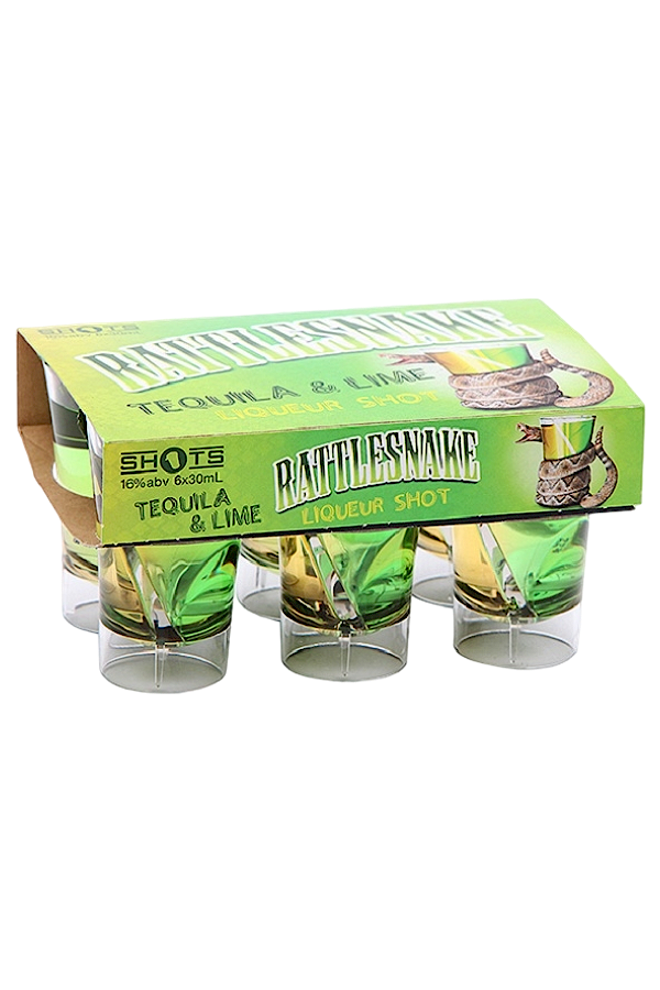 Shots Rattlesnake Tequila & Lime 30ml 6 Pack