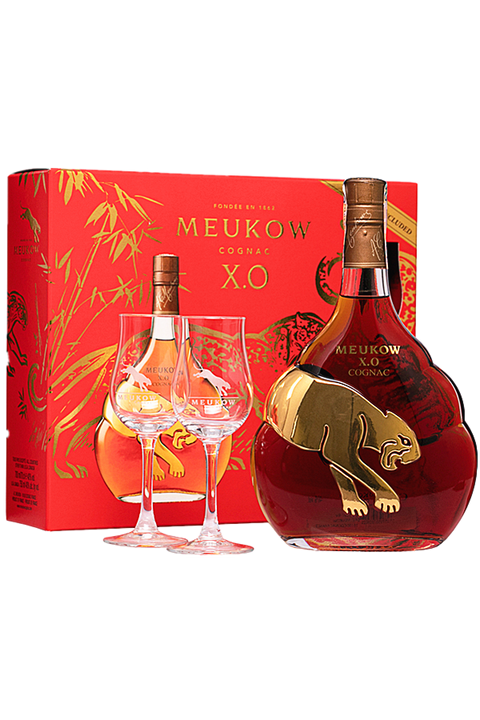 Meukow XO 700ml Chinese New Year + 2 glasses Gift packs