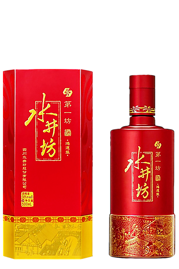 Shui Jing Fang Red Fortune Baijiu 52% 500ml 水井坊酒鸿运装