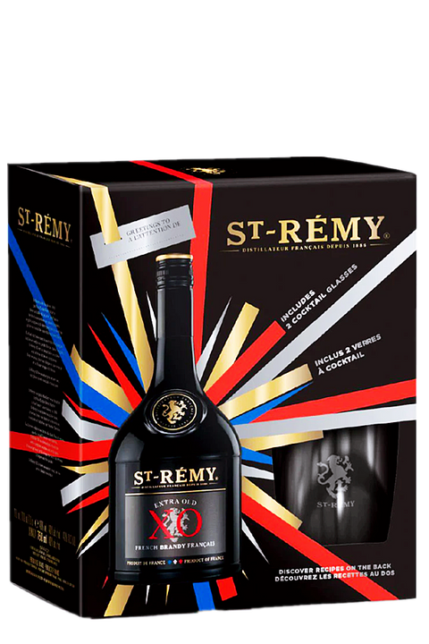 ST Remy XO Glass Gift Pack 750ml